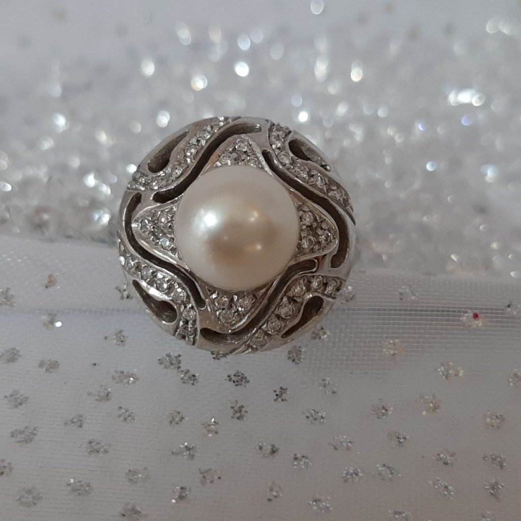 ANELLO CON PERLA GIAPPONESE NATURALE COLTIVATA - immagine 3