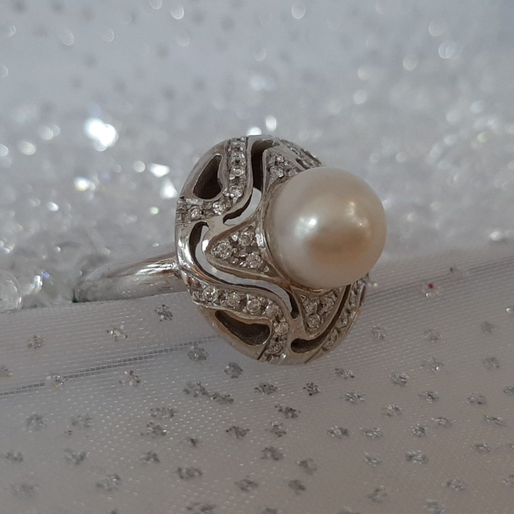 ANELLO CON PERLA GIAPPONESE NATURALE COLTIVATA - immagine 4